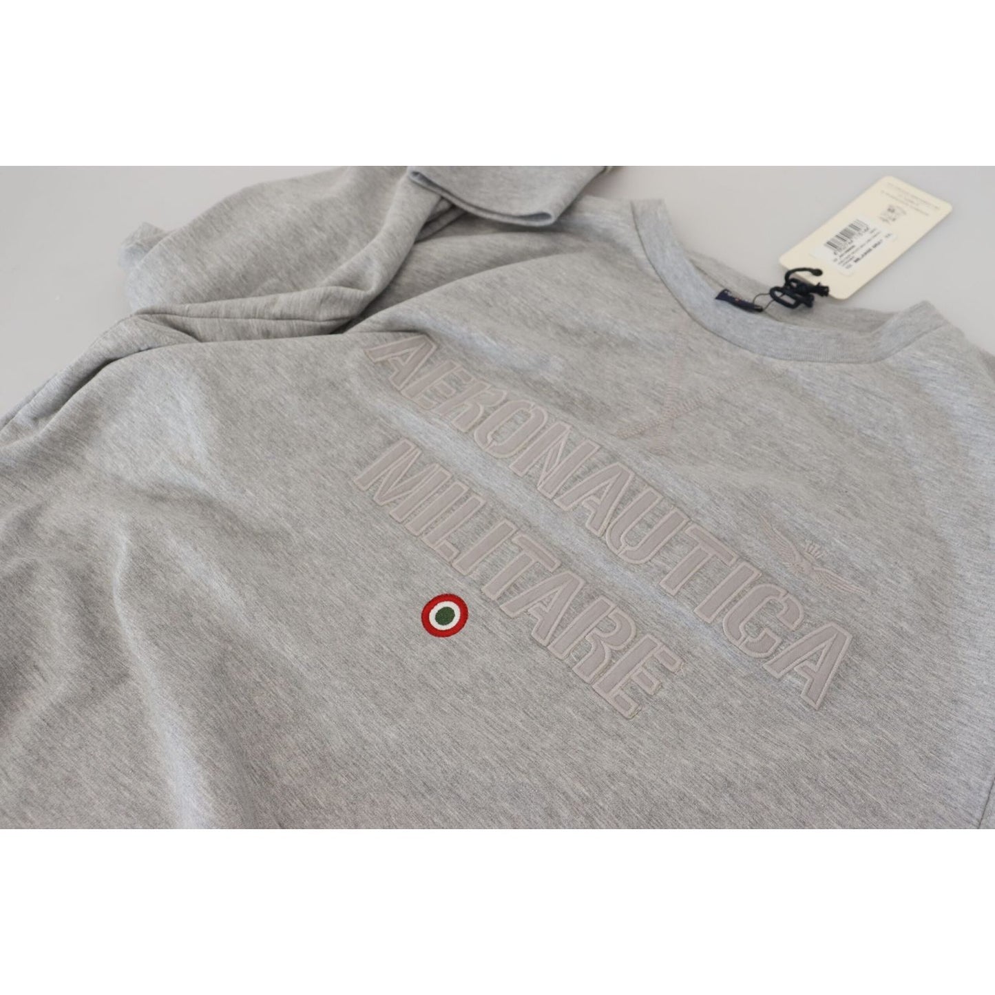 Aeronautica Militare Elegant Gray Pullover Sweater Aeronautica Militare