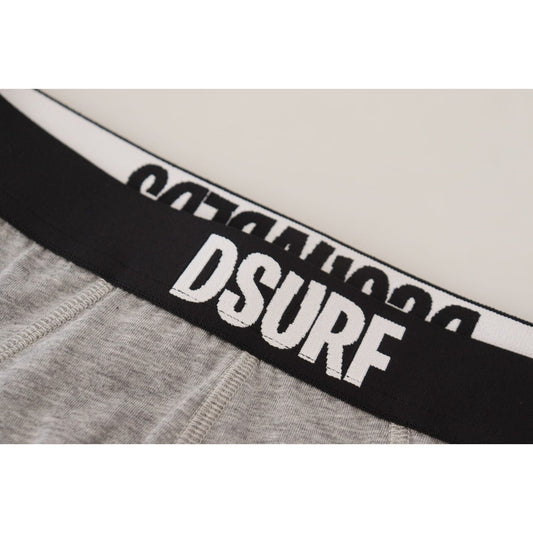 Dsquared² Elegant Gray Cotton Stretch Briefs Dsquared²