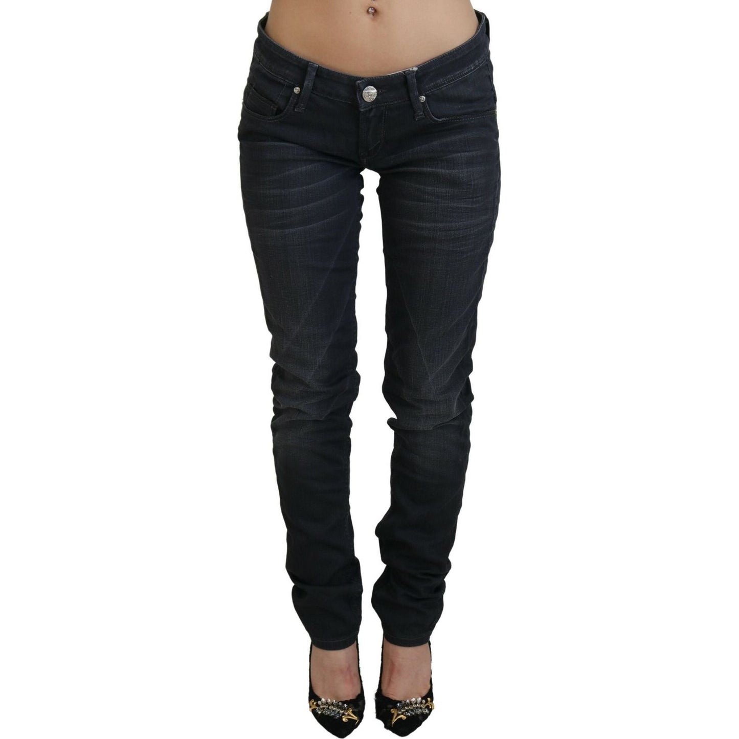 Acht Sleek Black Washed Slim Fit Denim Acht Black