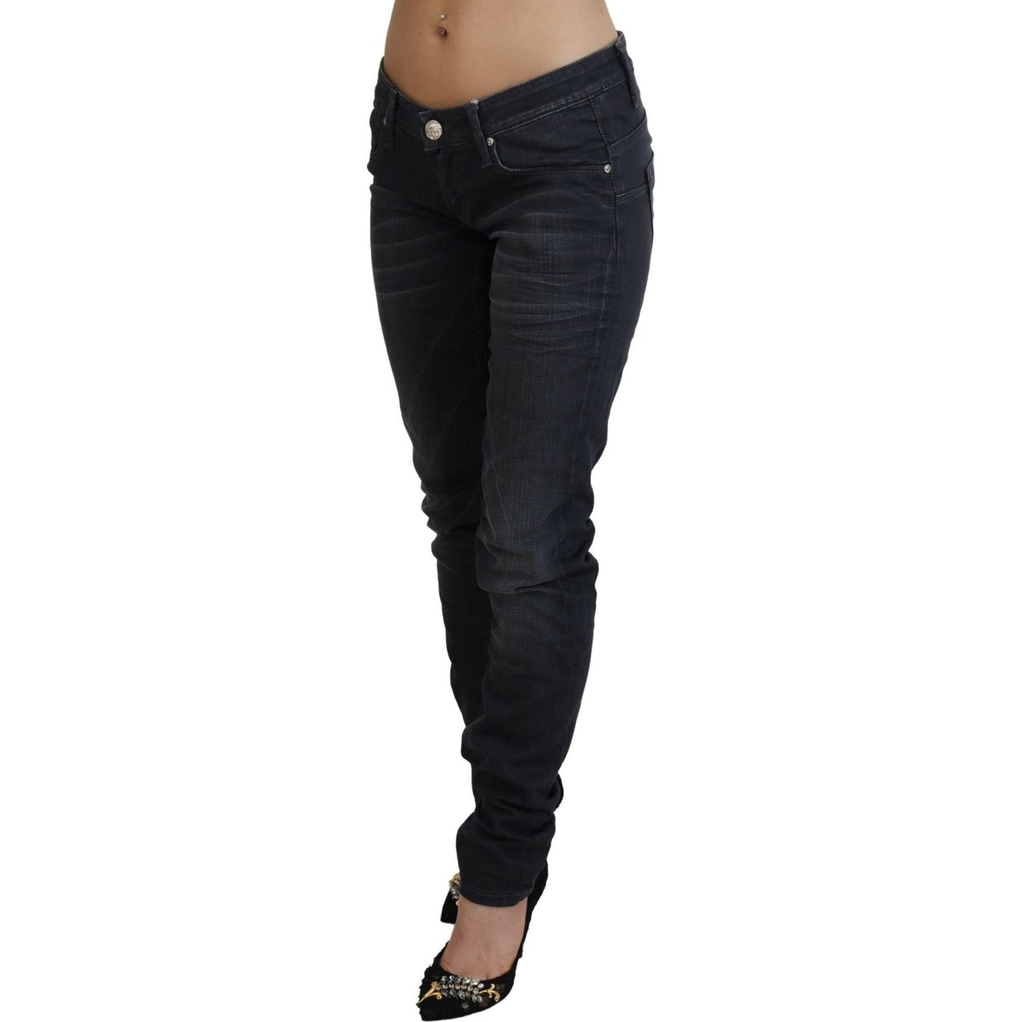 Acht Sleek Black Washed Slim Fit Denim Acht Black