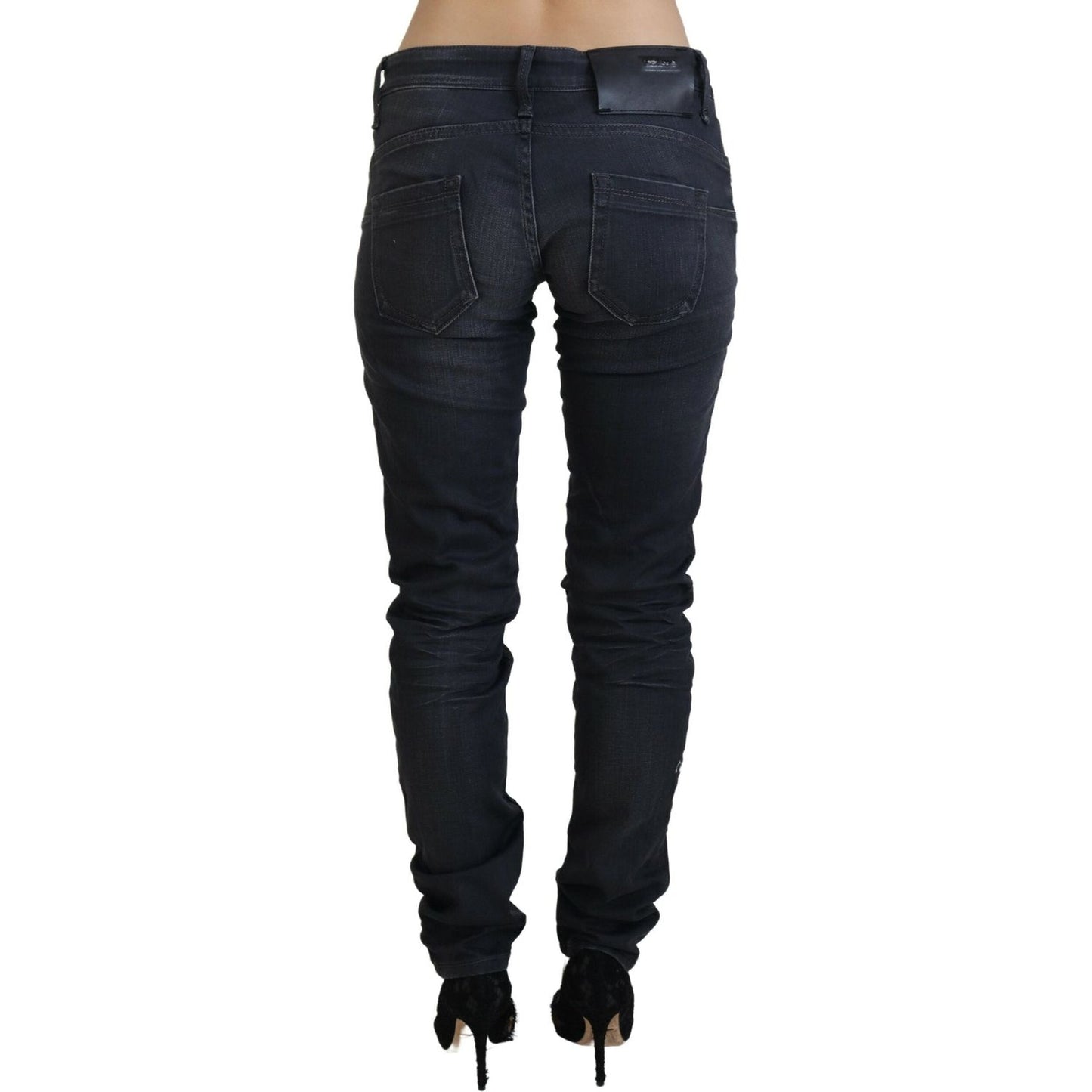 Acht Sleek Black Washed Slim Fit Denim Acht Black