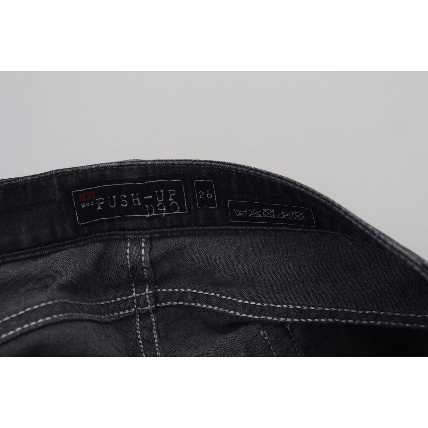 Acht Sleek Black Washed Slim Fit Denim Acht Black