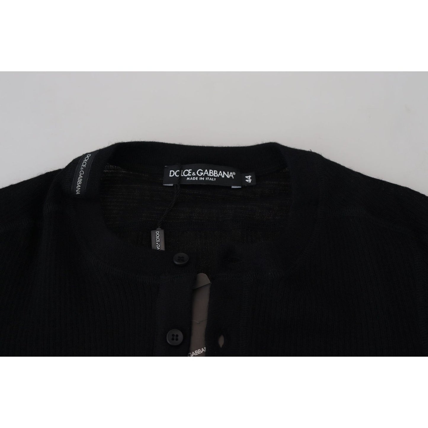 Dolce & Gabbana Elegant Black Cashmere Pullover Sweater Dolce & Gabbana