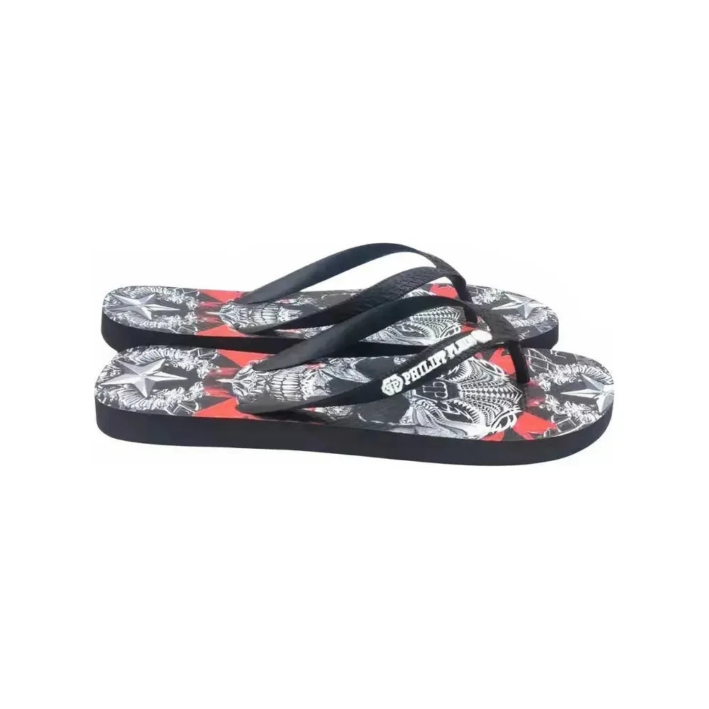 Philipp Plein Multicolor Graphic Flip Flops for Women Philipp Plein