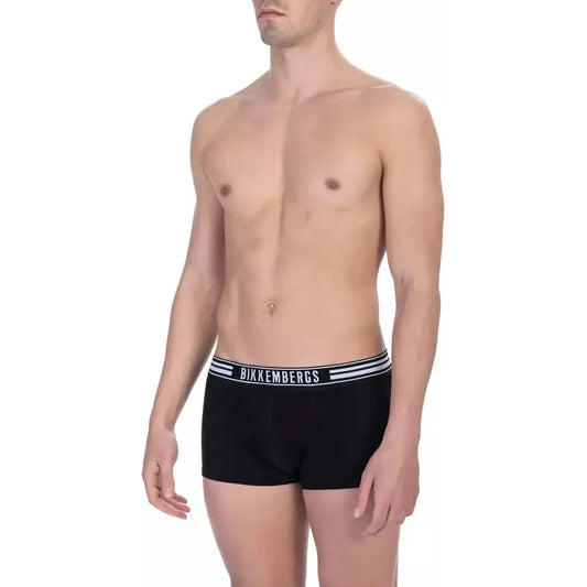 Bikkembergs Black Cotton Men Trunk Bikkembergs