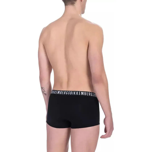 Bikkembergs Black Cotton Men Trunk Pack Bikkembergs