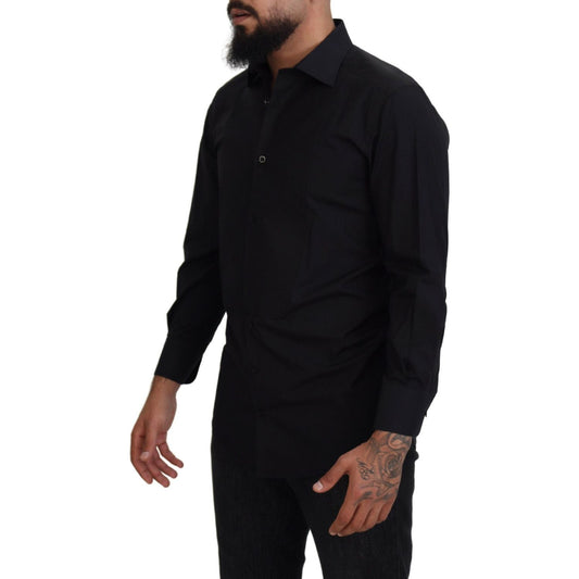 Dolce & Gabbana Elegant Black Formal Long Sleeve Shirt Dolce & Gabbana