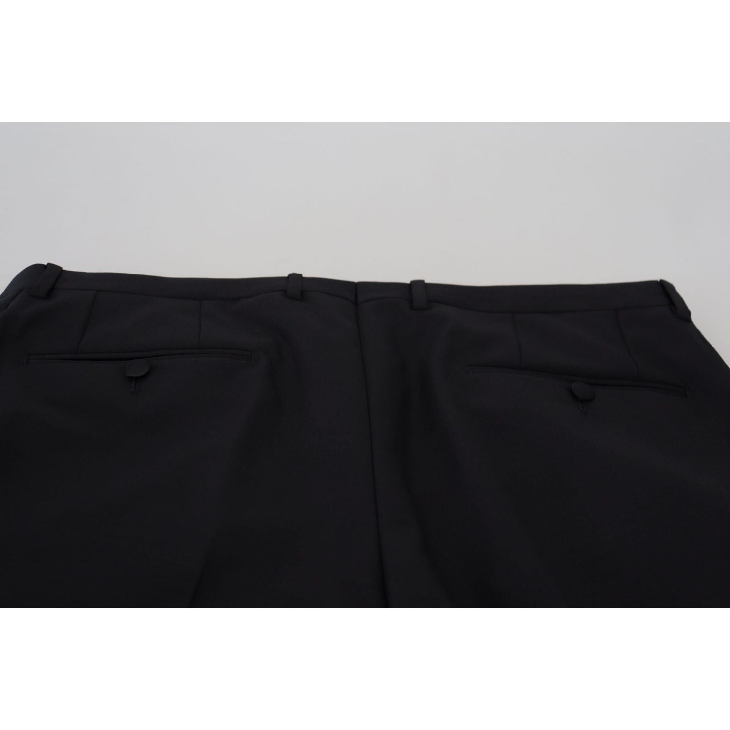 Dolce & Gabbana Black Wool Chino Dress Formal Pants