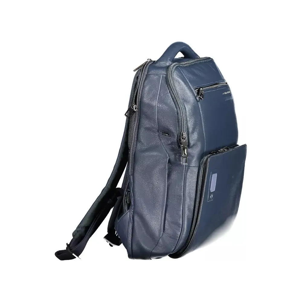 Piquadro Blue Leather Men Backpack Piquadro