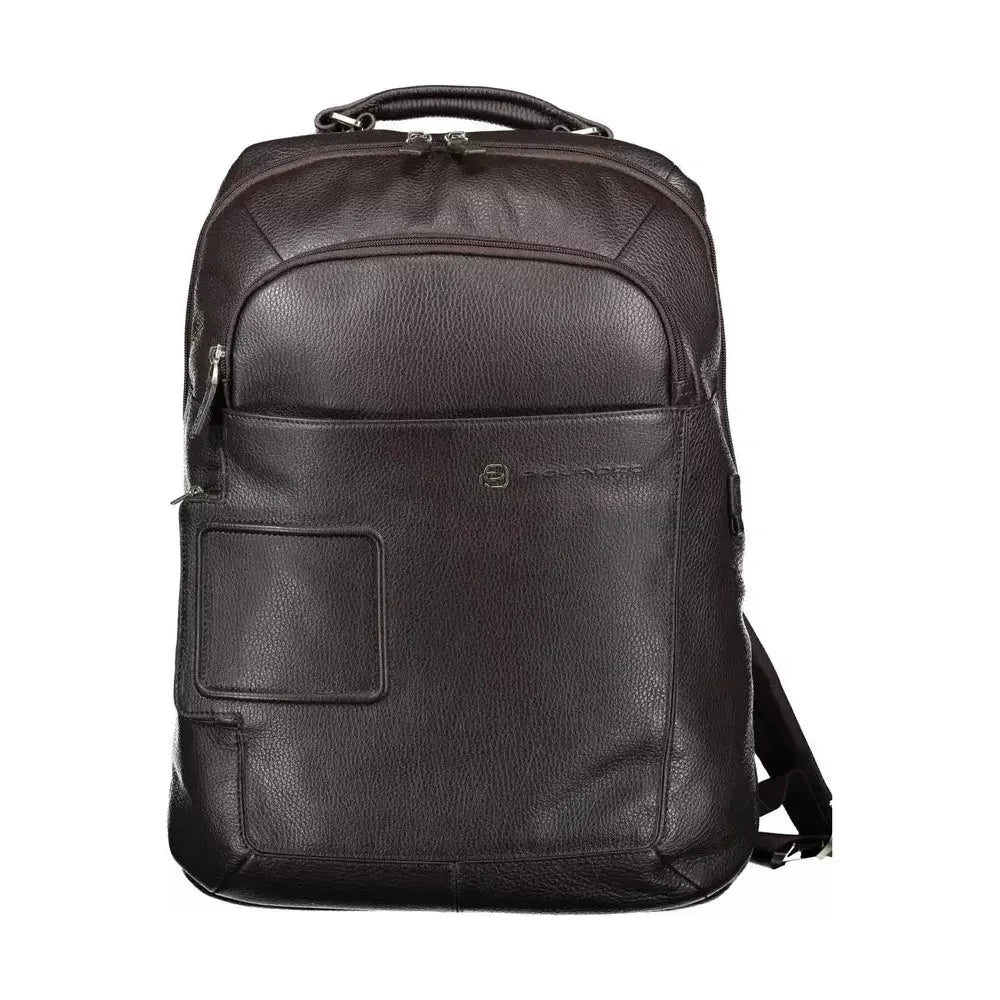 Piquadro Brown Leather Men Backpack Piquadro