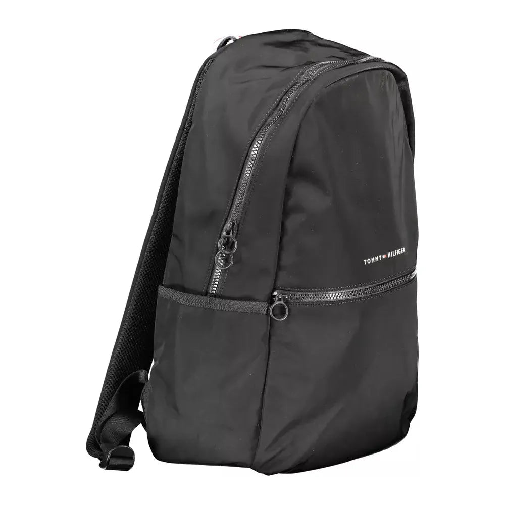 Tommy Hilfiger Black Polyester Men Backpack Tommy Hilfiger