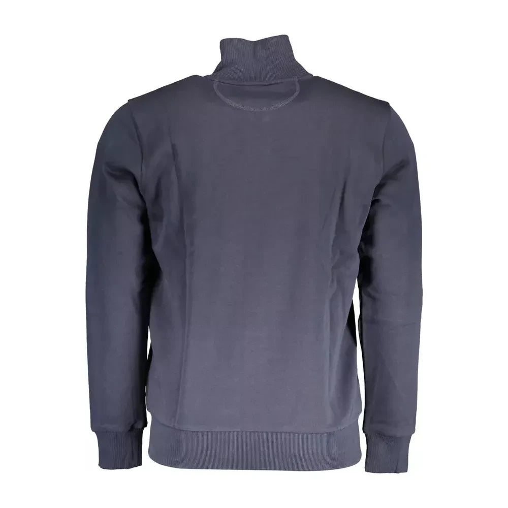 La Martina Blue Cotton Men Sweater La Martina