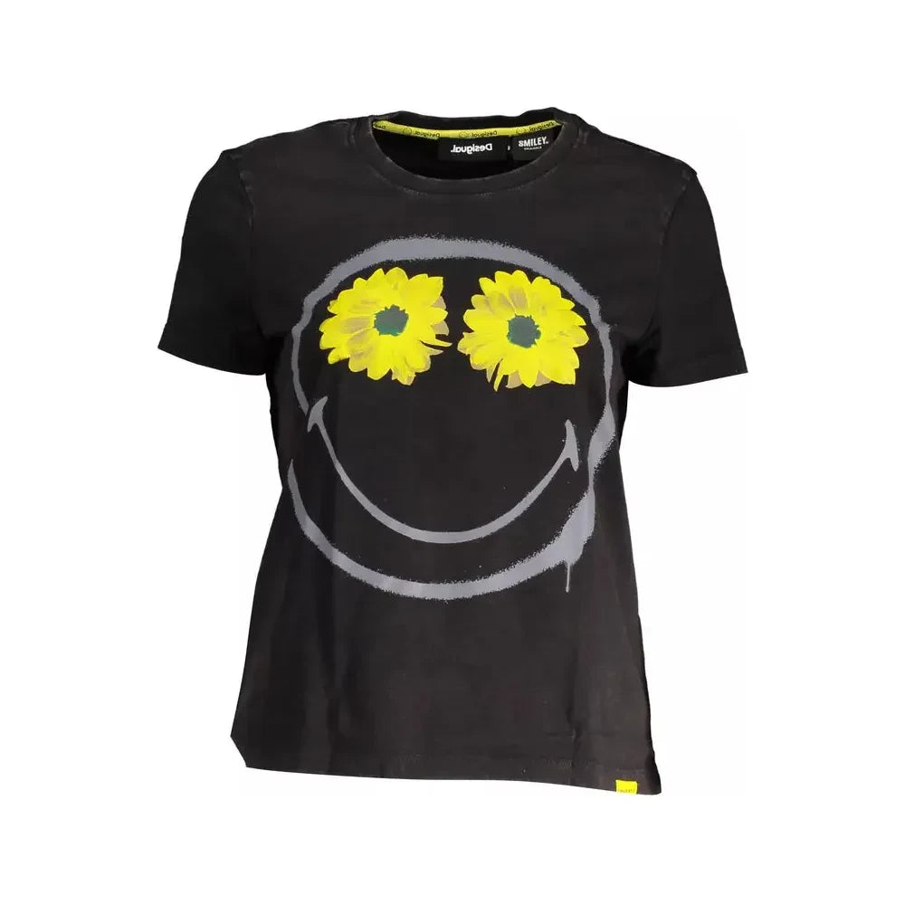 Desigual Black Cotton Women T-Shirt Desigual