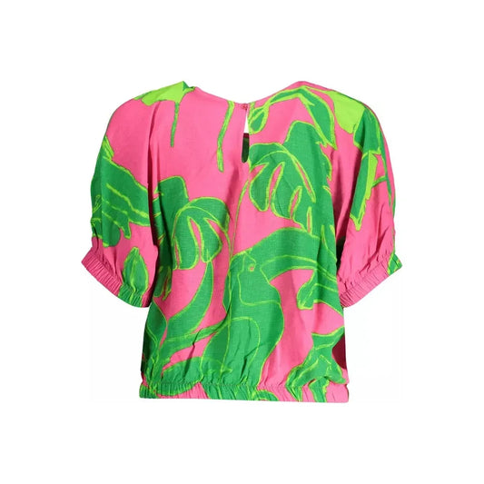 Desigual Pink Viscose Women Top Desigual