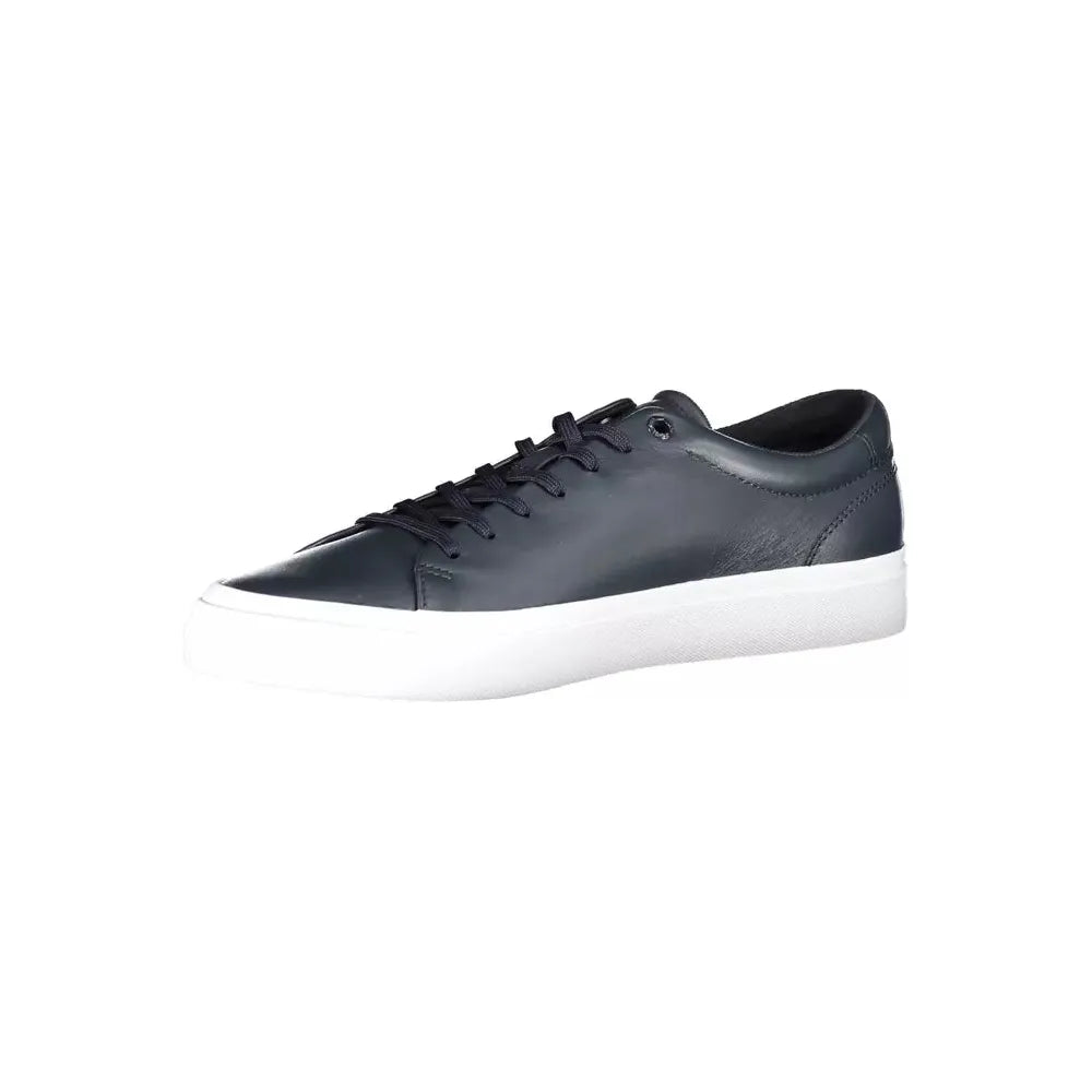 Tommy Hilfiger Blue Leather Men Sneaker Tommy Hilfiger