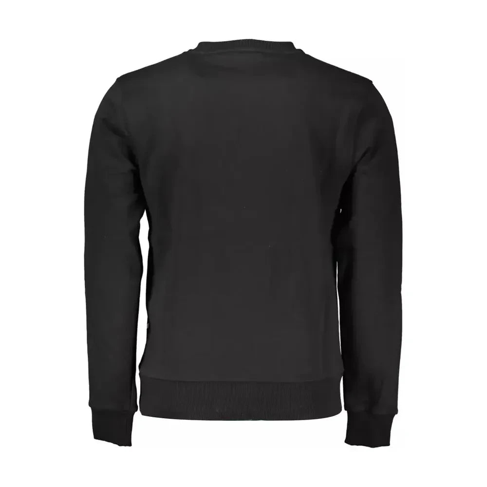 Cavalli Class Black Cotton Men Sweater Cavalli Class