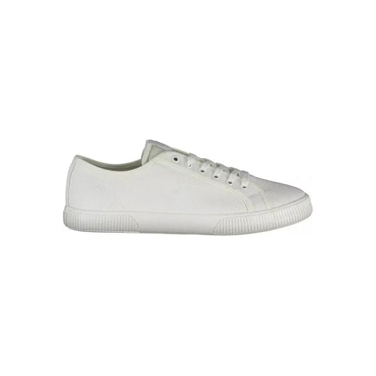 Calvin Klein White Cotton Men Sneaker Calvin Klein