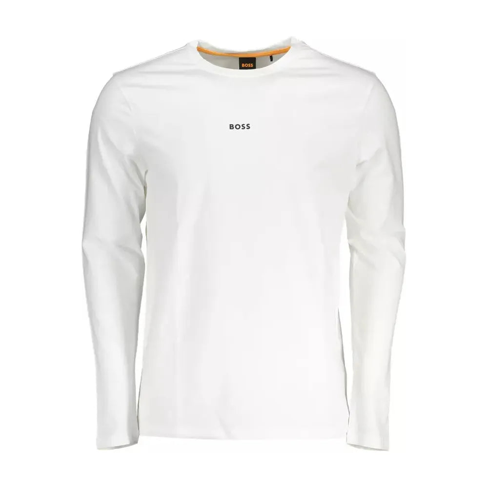 Hugo Boss White Cotton Men T-Shirt Hugo Boss