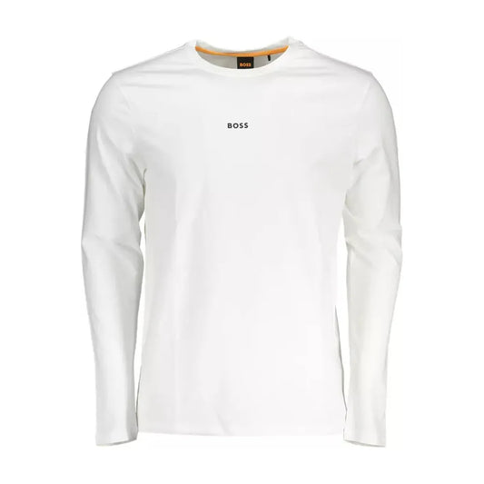 Hugo Boss White Cotton Men T-Shirt Hugo Boss