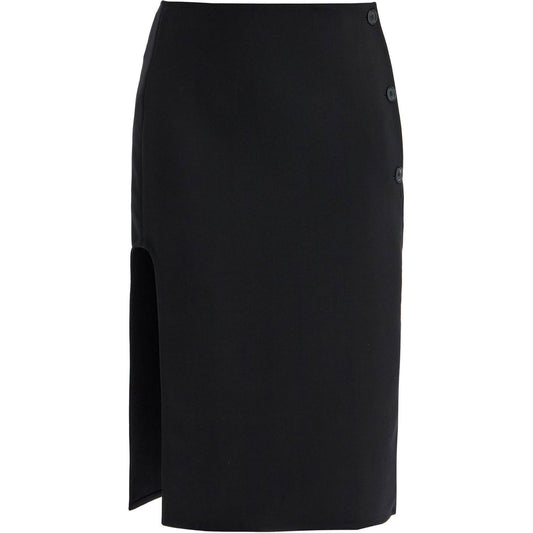 Courreges midi oblique wool skirt Skirts Courreges