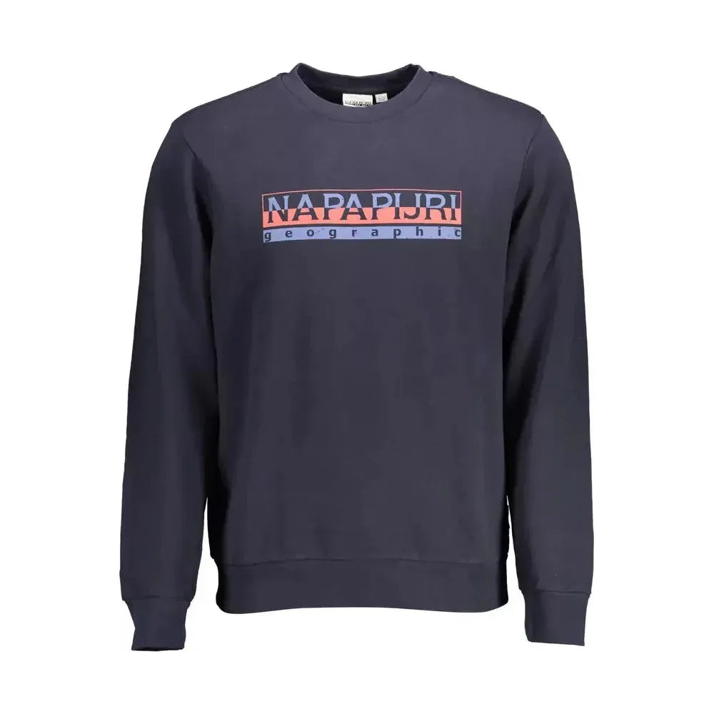 Napapijri Blue Cotton Men Sweater Napapijri