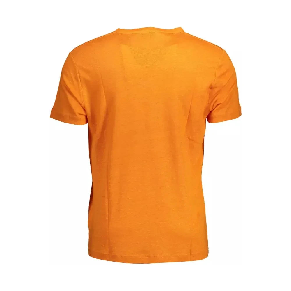 Gant Orange Linen Men T-Shirt Gant