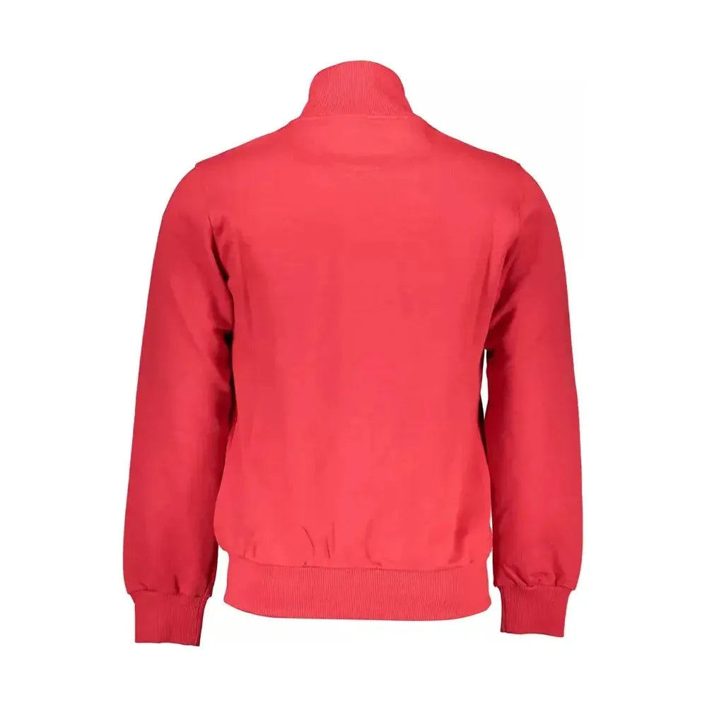 La Martina Red Cotton Men Sweater La Martina