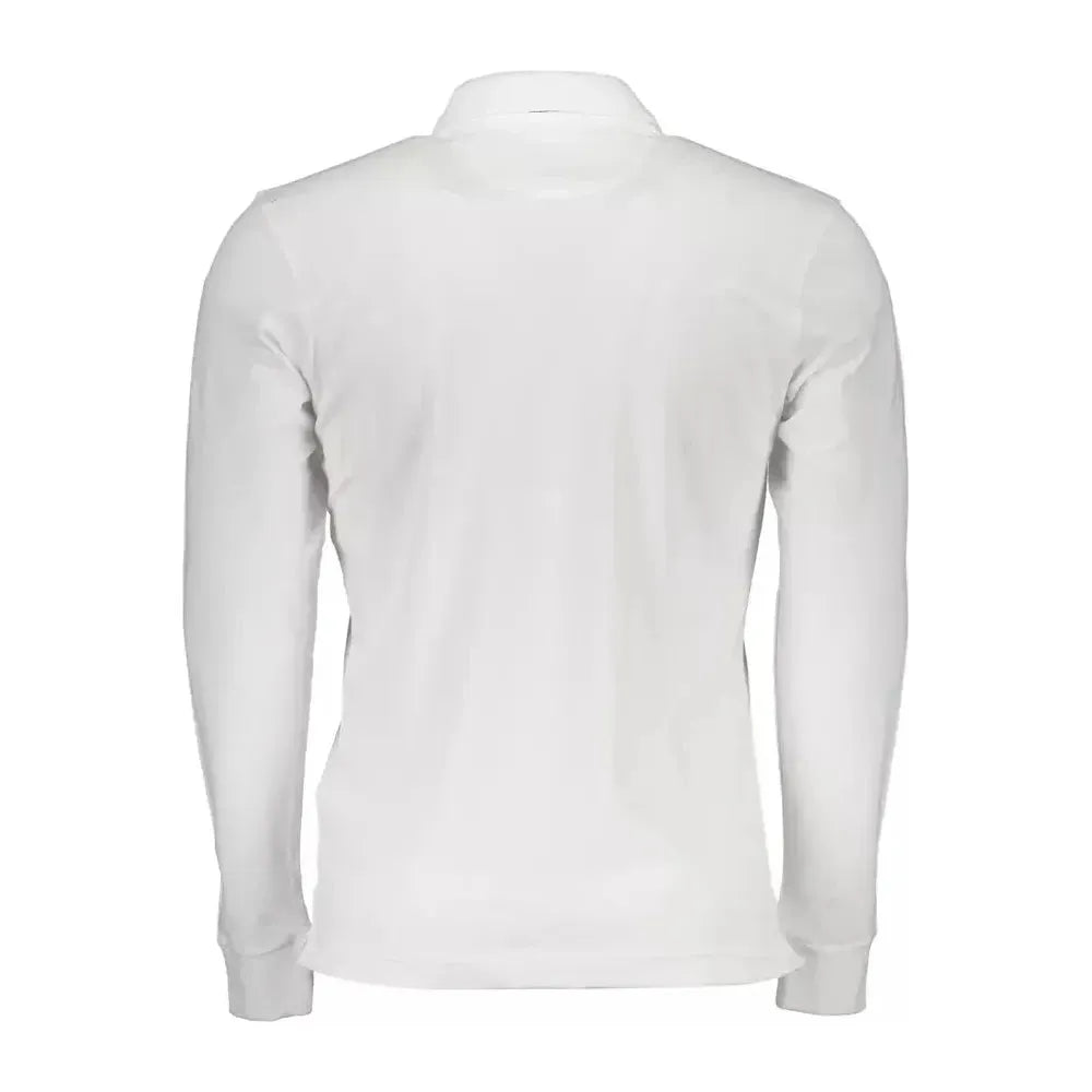 La Martina White Cotton Men Polo Shirt La Martina