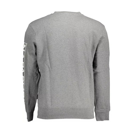 Napapijri Gray Cotton Men Sweater Napapijri