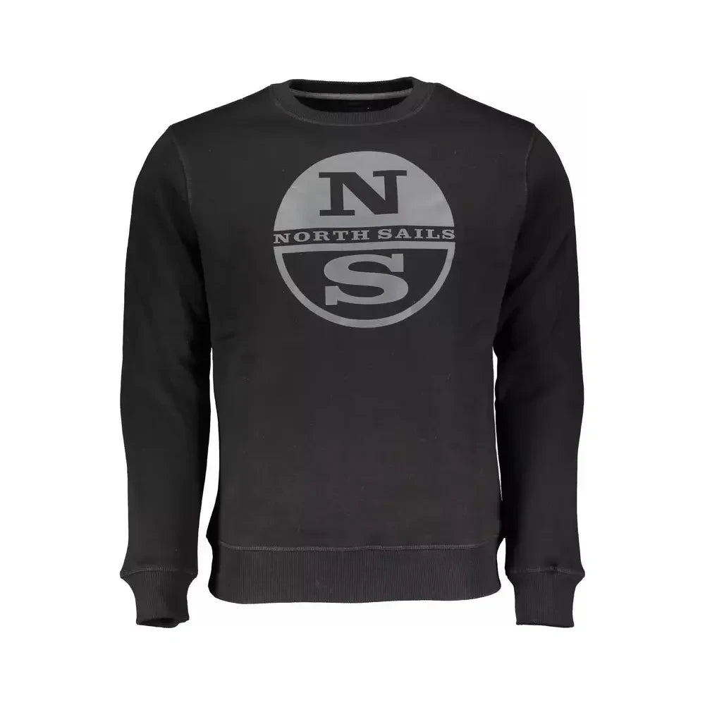 North Sails Black Cotton Men Sweater North Sails