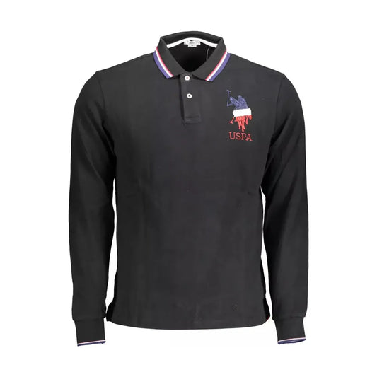 U.S. POLO ASSN. Black Cotton Men Polo Shirt U.S. POLO ASSN.