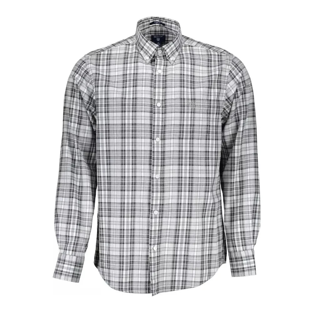 Gant Gray Cotton Men Shirt Gant