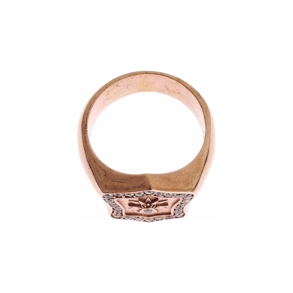 Nialaya Chic Pink Gold Plated Sterling Silver Ring Nialaya