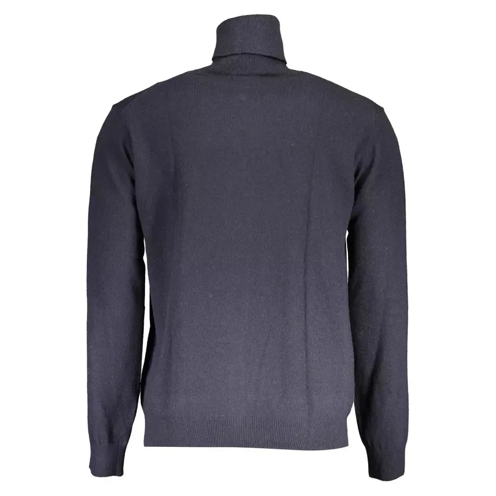 La Martina Blue Wool Mens Sweater La Martina