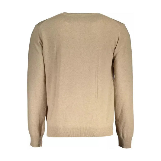 La Martina "Beige Wool Men Sweater Classic Comfort Knitwear" La Martina