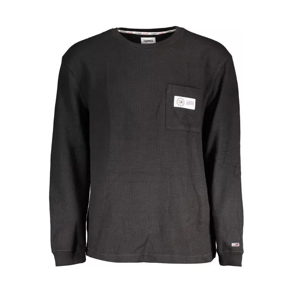 Tommy Hilfiger Black Cotton Men Sweater Tommy Hilfiger