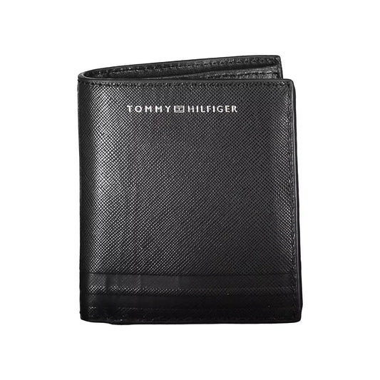 Tommy Hilfiger Black Leather Men Wallet Tommy Hilfiger