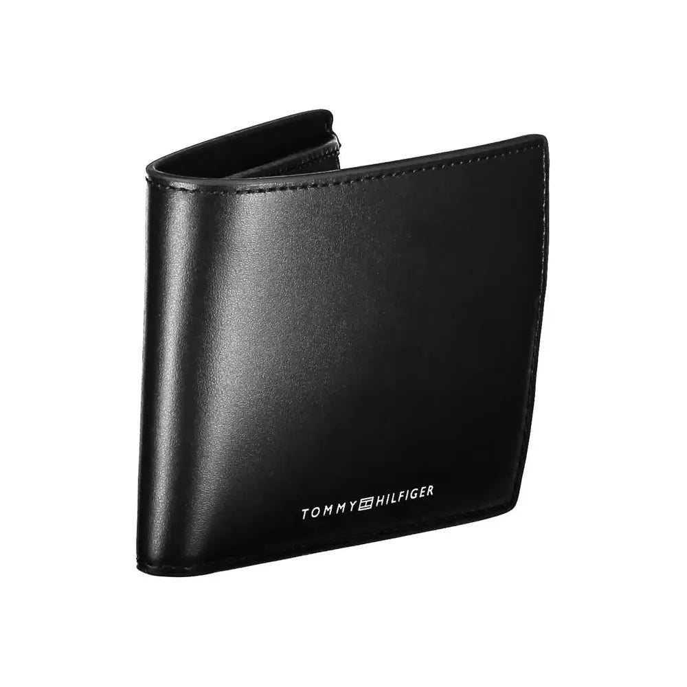 Tommy Hilfiger Black Leather Men Wallet Tommy Hilfiger