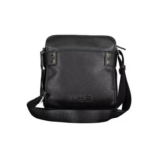 La Martina Black Polyethylene Men Shoulder Bag La Martina