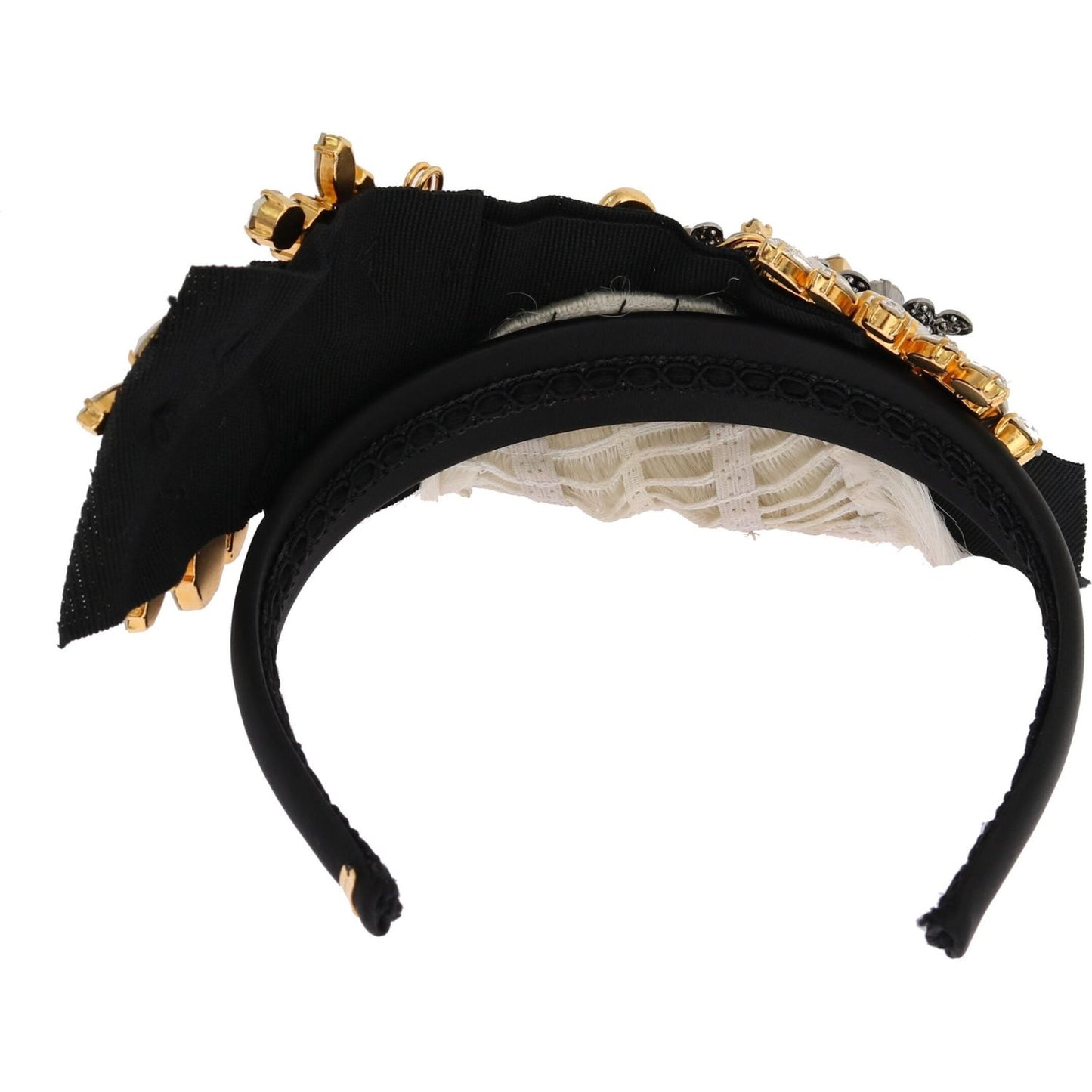 Dolce & Gabbana Elegant Black Crystal Headband Diadem Dolce & Gabbana