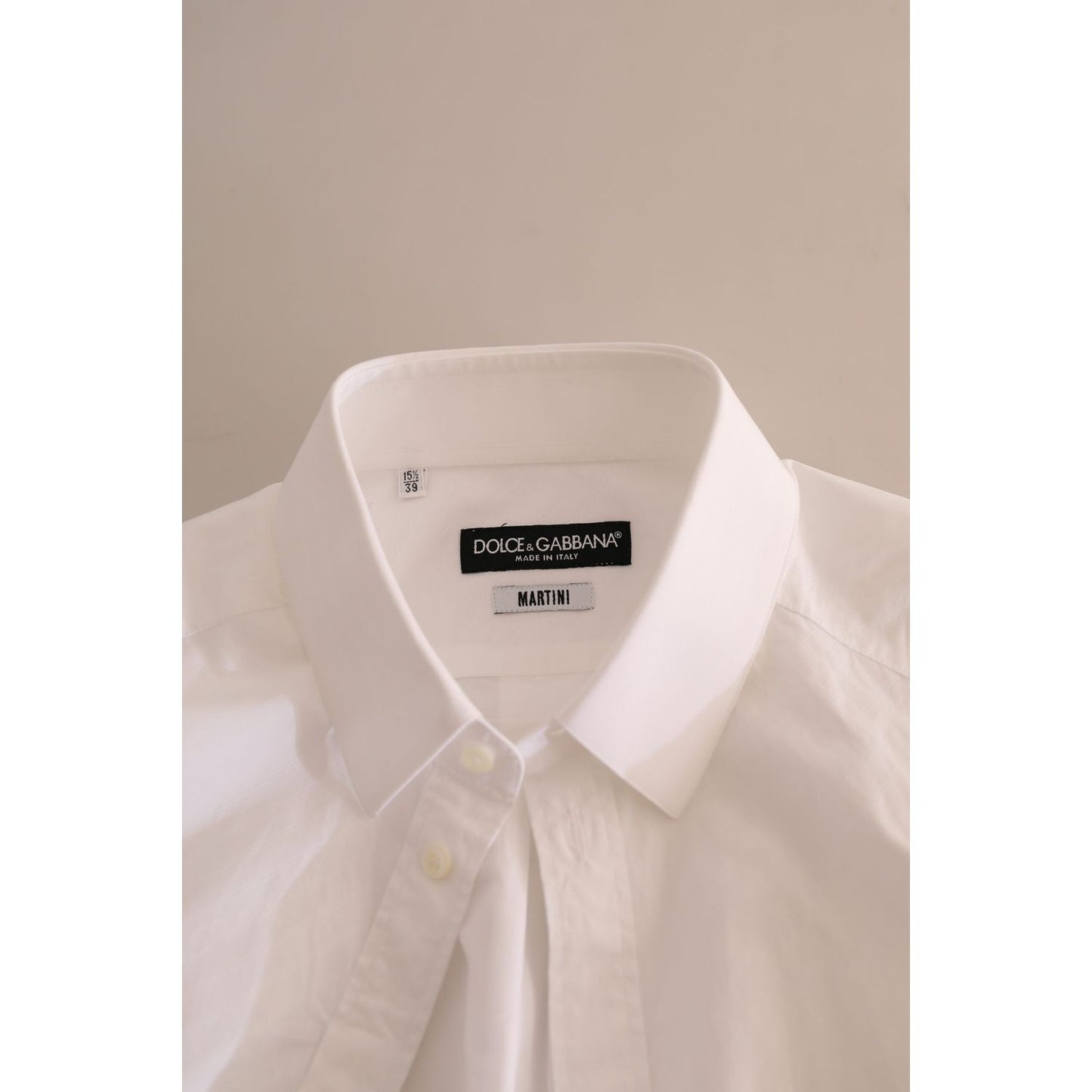 Dolce & Gabbana Elegant White Cotton Martini Dress Shirt Dolce & Gabbana