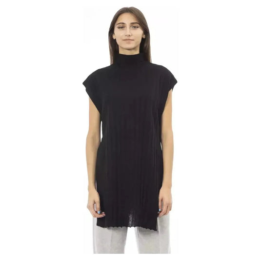 Alpha Studio Black Wool Women Sweater Alpha Studio