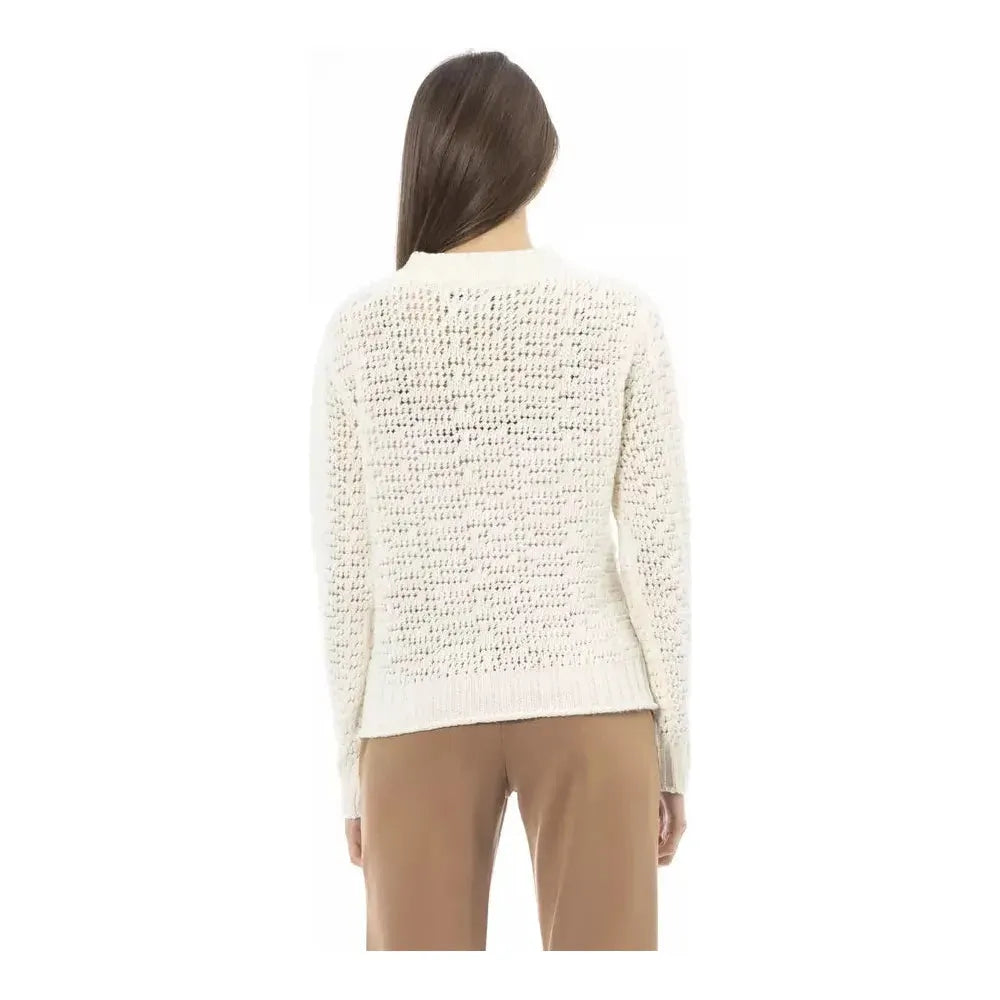 Alpha Studio White Polyamide Women Sweater Alpha Studio