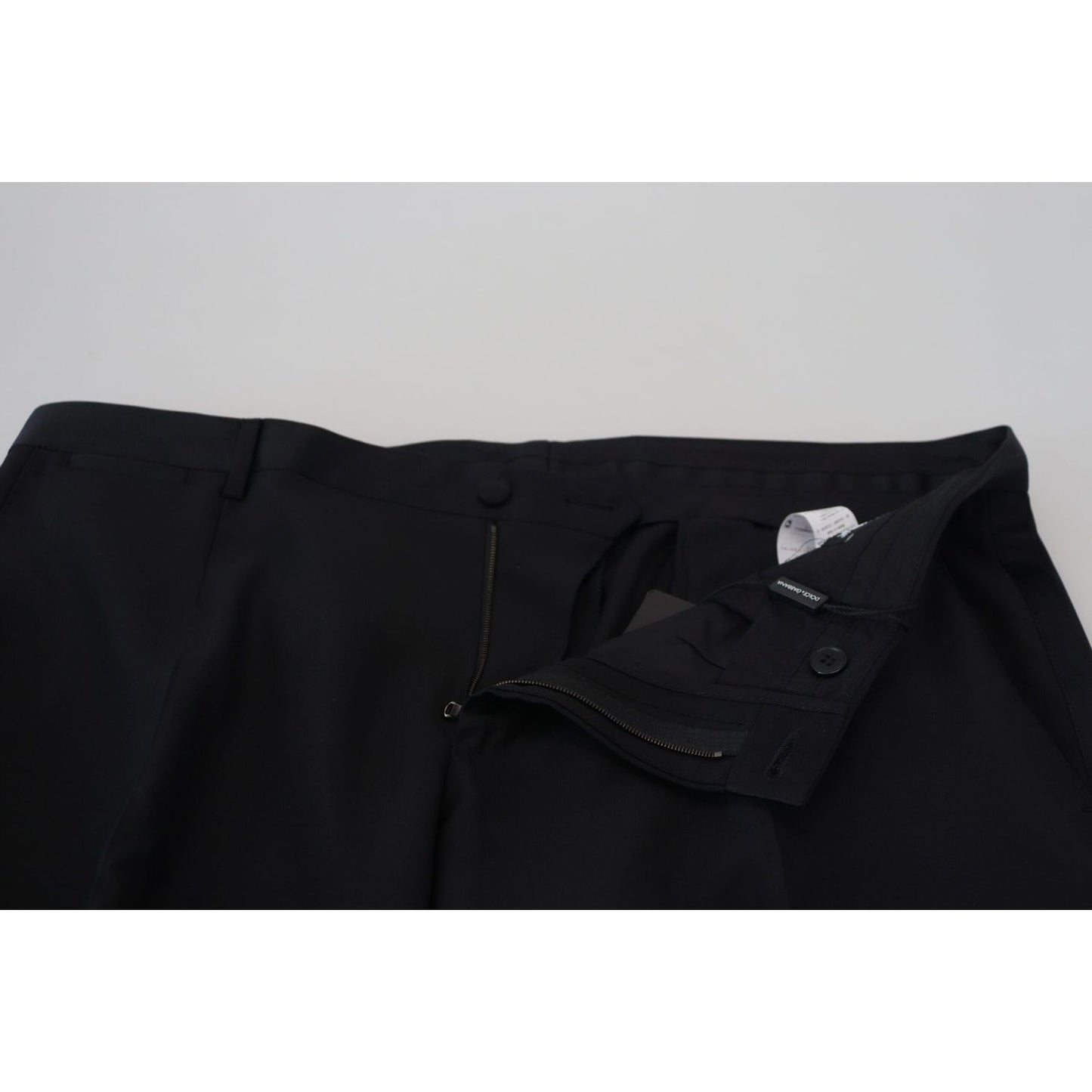 Dolce & Gabbana Elegant Slim Fit Black Dress Trousers Dolce & Gabbana