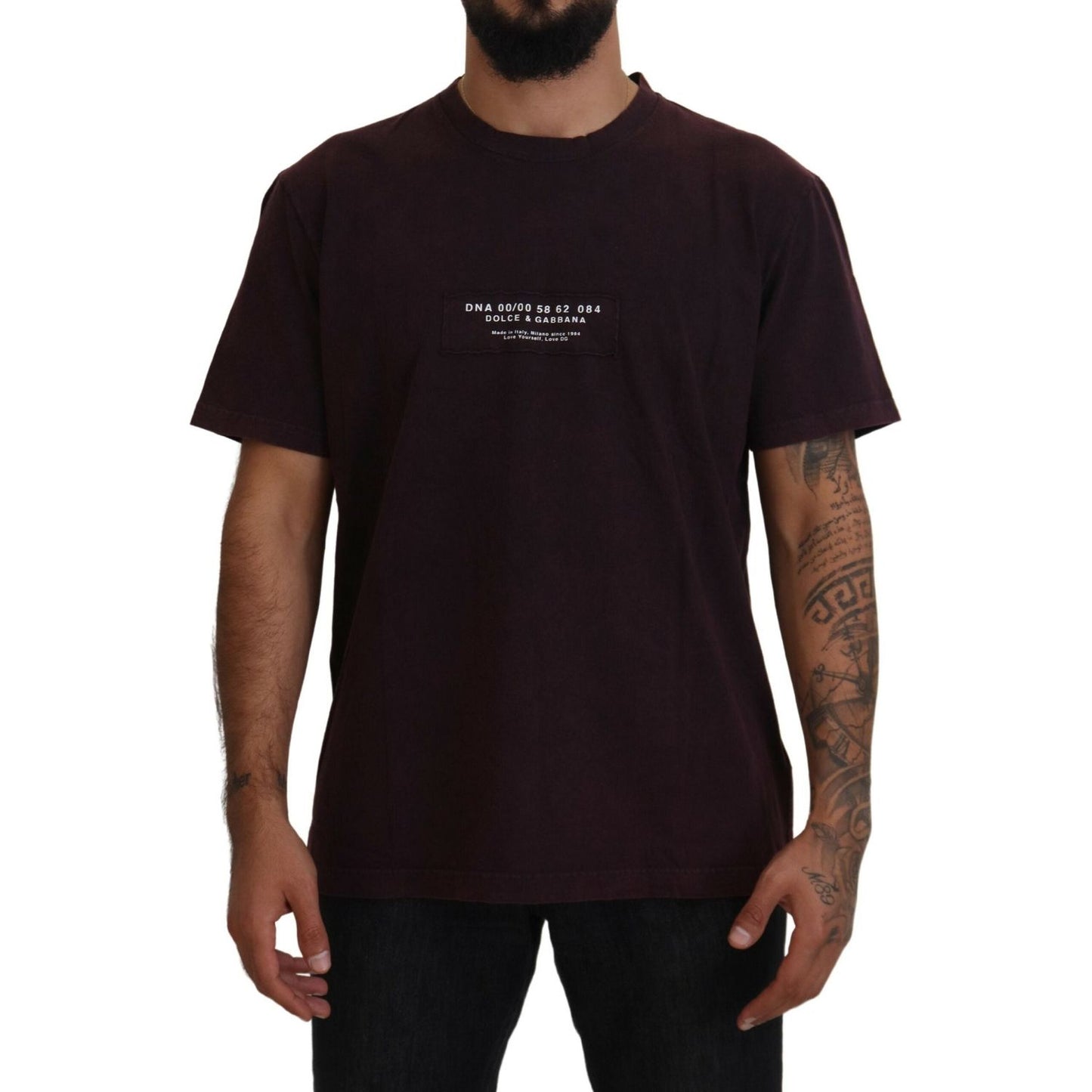 Dolce & Gabbana Elegant Bordeaux Crewneck Tee Dolce & Gabbana