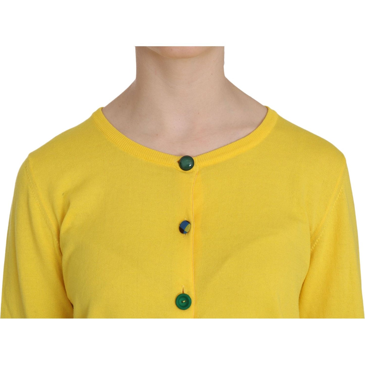 Jucca Radiant Yellow Cotton Sweater Jucca