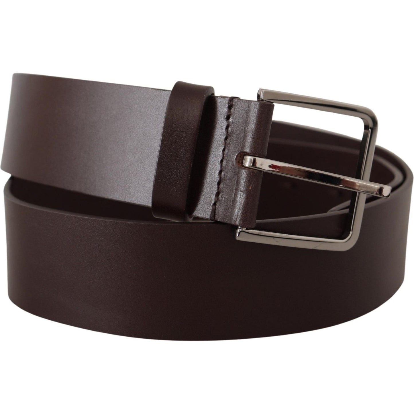 Dolce & Gabbana Elegant Dark Brown Leather Belt Dolce & Gabbana