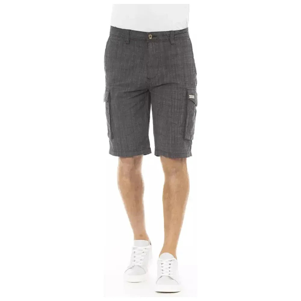 Baldinini Trend Black Cotton Men Short Baldinini Trend