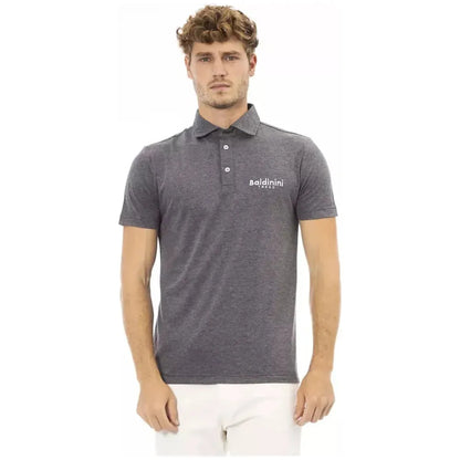 Baldinini Trend Gray Cotton Men Polo Shirt