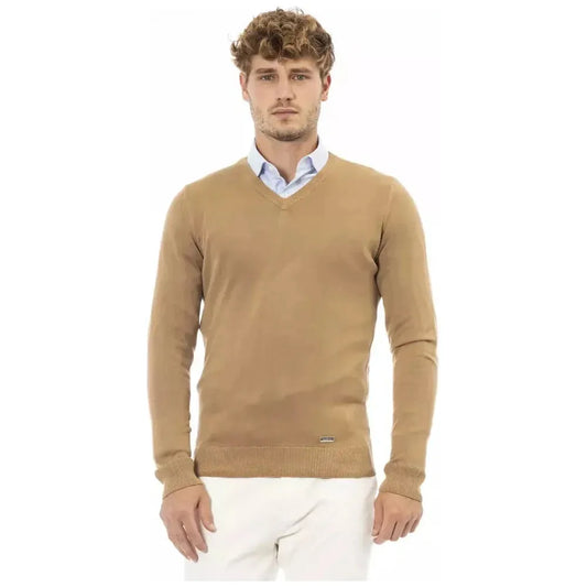 Baldinini Trend Beige Cashmere Men Sweater Baldinini Trend